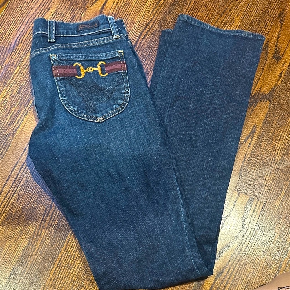 Citizens Of Humanity Dark Blue Jeans with Gold Stitching